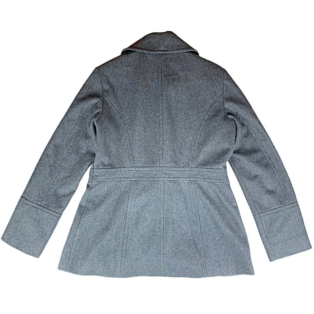 Michael Kors Charcoal Double-Breasted Wool Peacoat - Picture 7 of 11